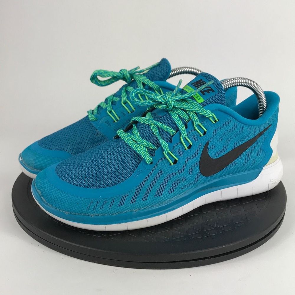 Nike Free 5.0 Blue/White Athletic Running Shoes 724383-403 Women’s Size 9.5